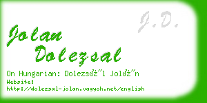 jolan dolezsal business card